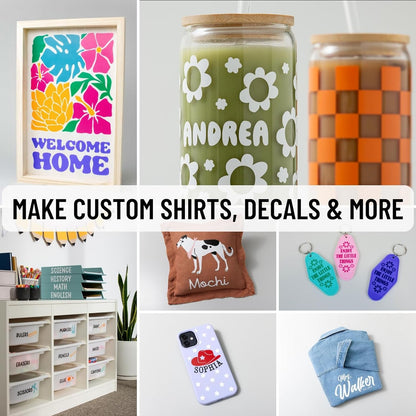 Cricut Maker 4 Starter Kit for Beginners - Smart Cutting Machine with Vinyl & Iron-On (HTV), Tools & Materials for Stickers, Shirts & DIY Crafts