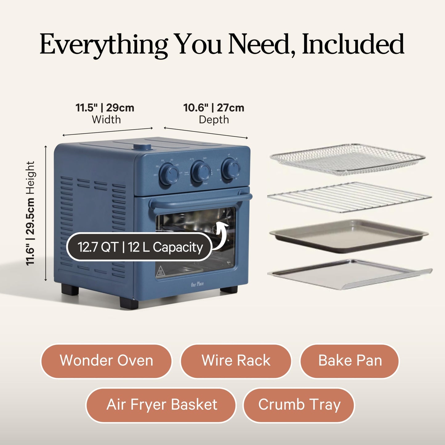 OUR PLACE Wonder Oven 6-in-1 Air Fryer Toaster Oven Combo