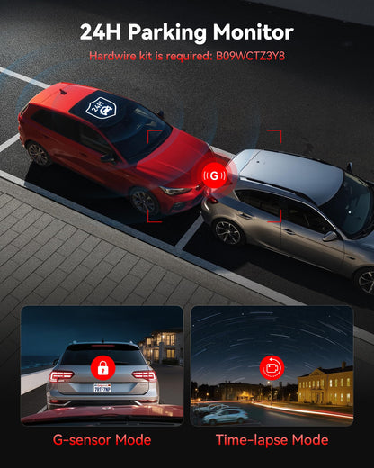 REDTIGER 4K Dash Cam Front Rear with GPS, Night Vision