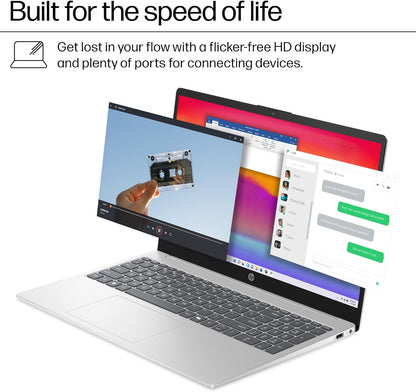 HP Laptop 2025 Flagship Business Ultra Slim, Lifetime Office, AI-Powered,15.6" HD, 8-Core Intel i3, 16GB RAM, 628GB Storage (128GB UFS+500GB Ext), Wi-Fi 6, Copilot Key, HubxcelAccessory, Win 11 Pro