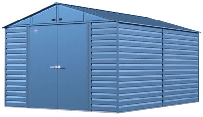 Arrow Select Steel Storage Shed, 10x14, Blue Grey