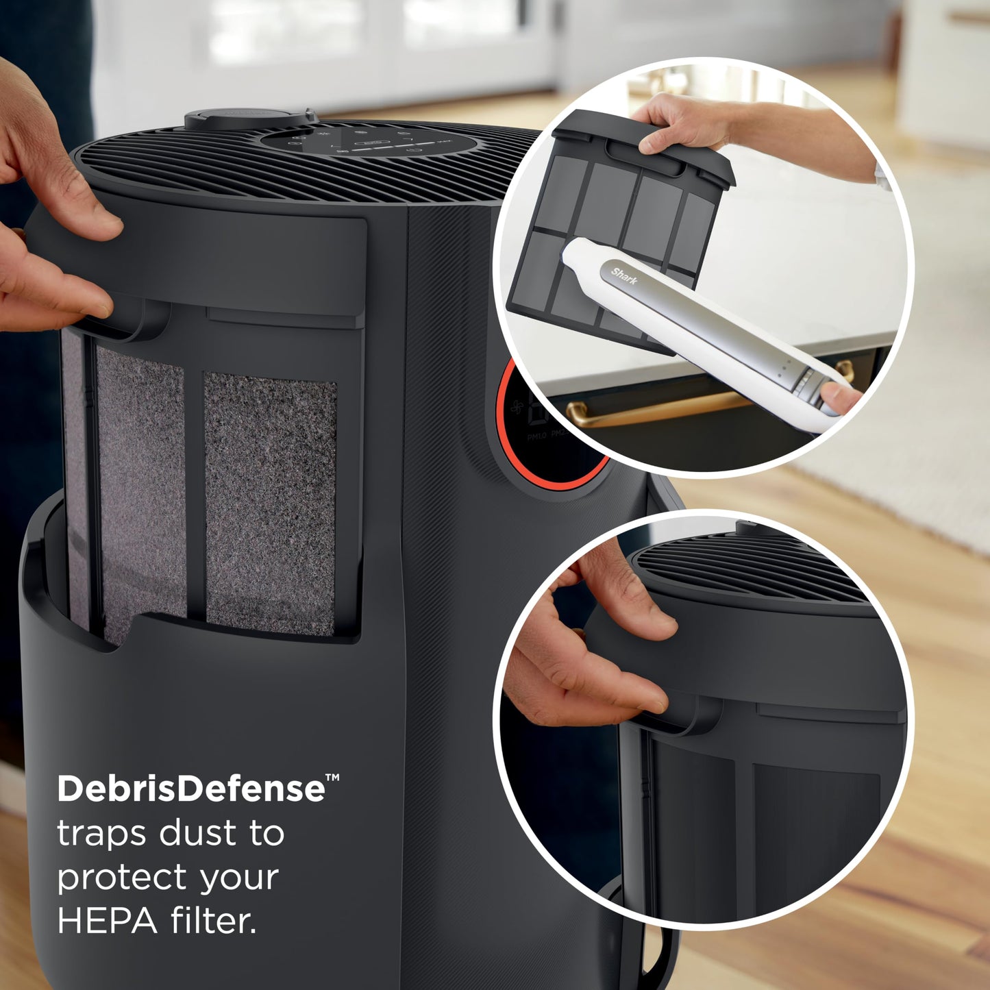 SHARK NeverChange Air Purifier for Large Rooms - HEPA Filter