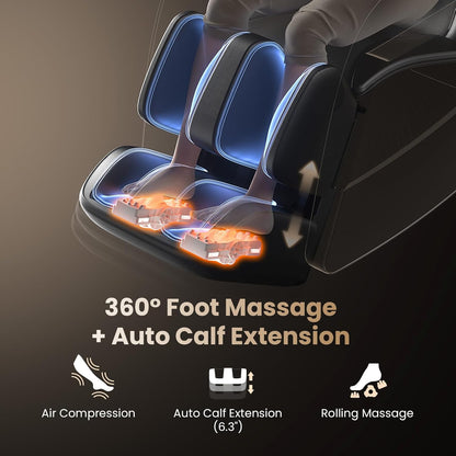 BOB AND BRAD iMaster Pro 4D Full Body Massage Chair, Co-Developed with Physical Therapists, 166° Zero Gravity SL-Track Recliner, Voice Control, Heat, Deep Tissue & Auto-Extend Calf for Tall Users