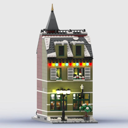 Christmas Country Church Building Kit, MOC-147549 Winter Modular Building Blocks Christmas House Building Block Building Toy (1769 Pieces)