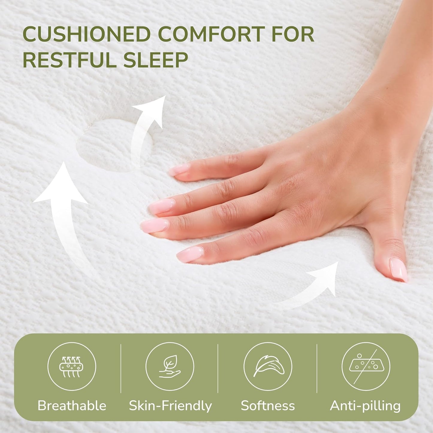 Queen Mattress 10 Inch Hybrid Memory Foam Mattress in a Box with Individual Pocket Innerspring for Motion Isolation & Pressure Relief, Edge Support, Medium Firm