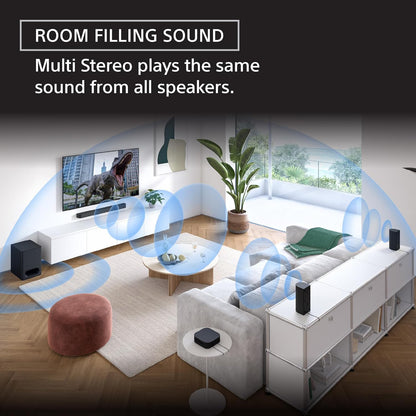 Sony BRAVIA Theater System 6, 5.1ch Home Theater System soundbar with subwoofer and Rear Speakers, Surround Sound by Dolby Atmos/DTS:X Compatible HT-S60