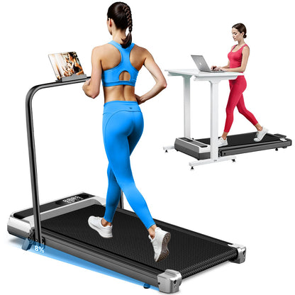 SHINEMAOS Walking Pad Treadmill with 8% Incline and Remote