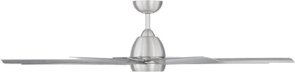 WAC Lighting Mocha XL 8 Blades Aluminum Smart Ceiling Fan in Brushed Nickel