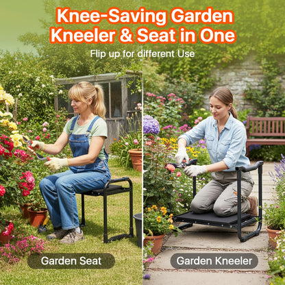 PORAISE Garden Kneeler and Seat with Tool Pouches