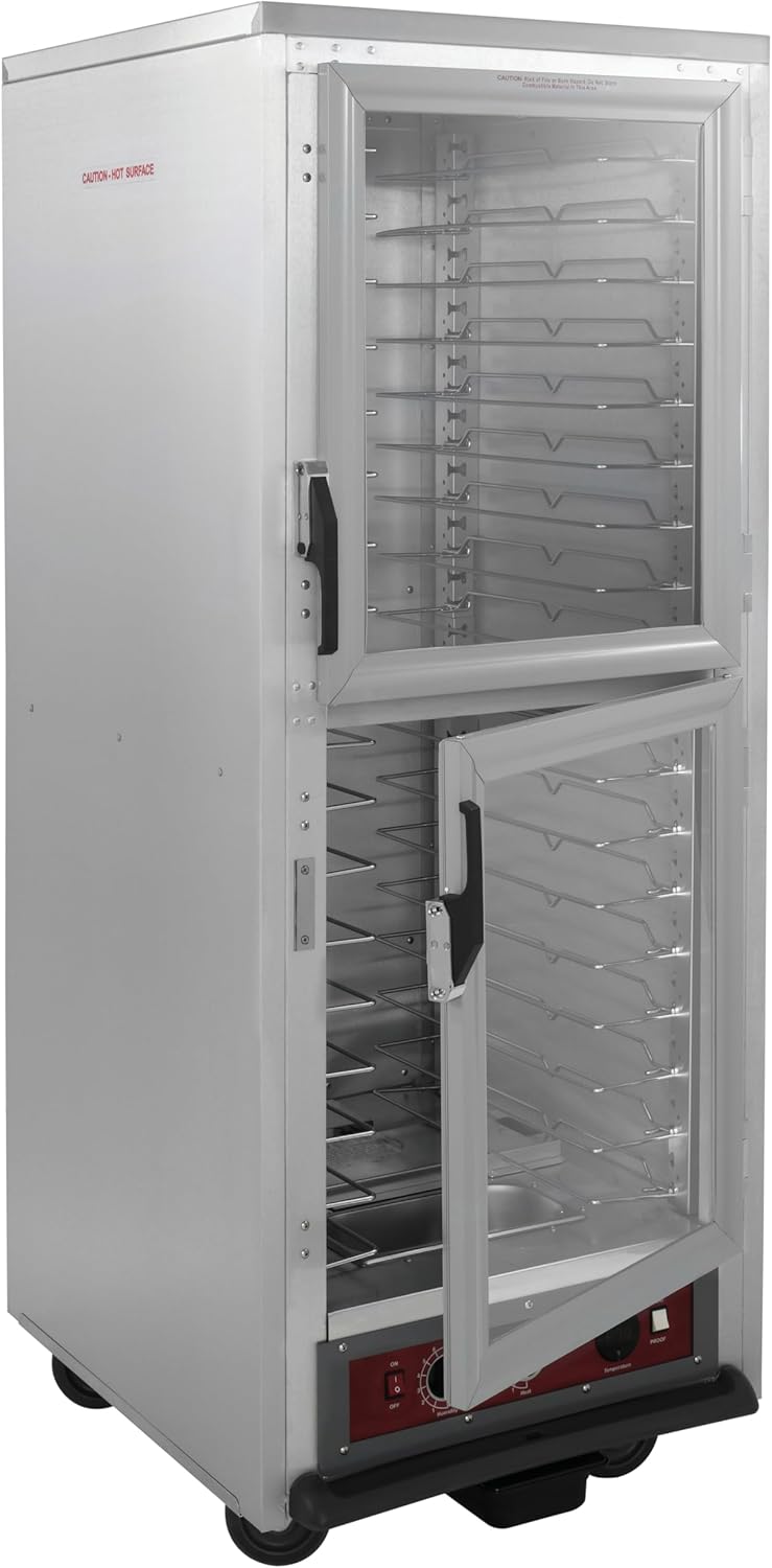 Kratos Premium Full Size Universal Insulated Commercial Holding and Proofing Cabinet, Holds Sheet Pans and Food Pans, Clear Dutch Door, 120V, 2000W (28W-237)