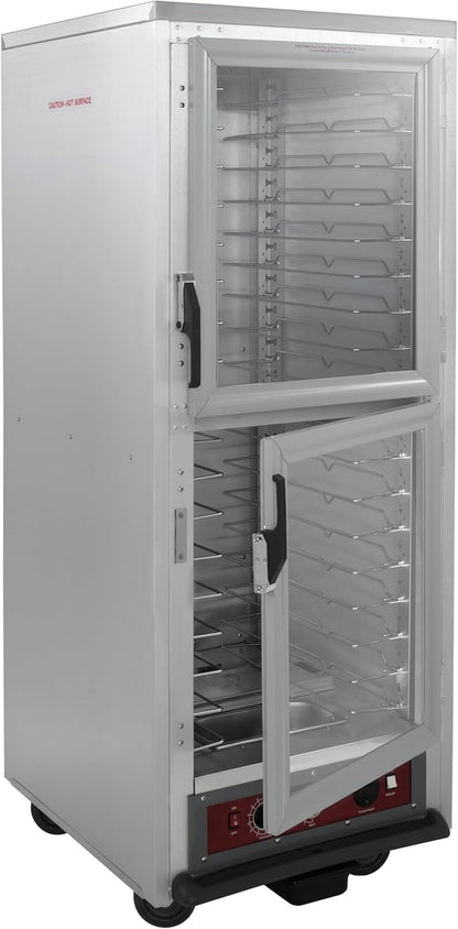 Kratos Premium Full Size Universal Insulated Commercial Holding and Proofing Cabinet, Holds Sheet Pans and Food Pans, Clear Dutch Door, 120V, 2000W (28W-237)