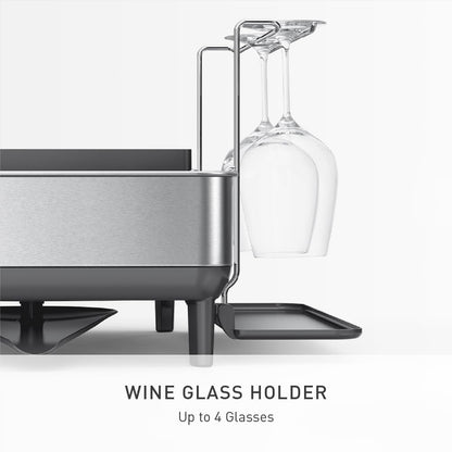 SIMPLEHUMAN Large Capacity Dish Drying Rack - Stainless Steel