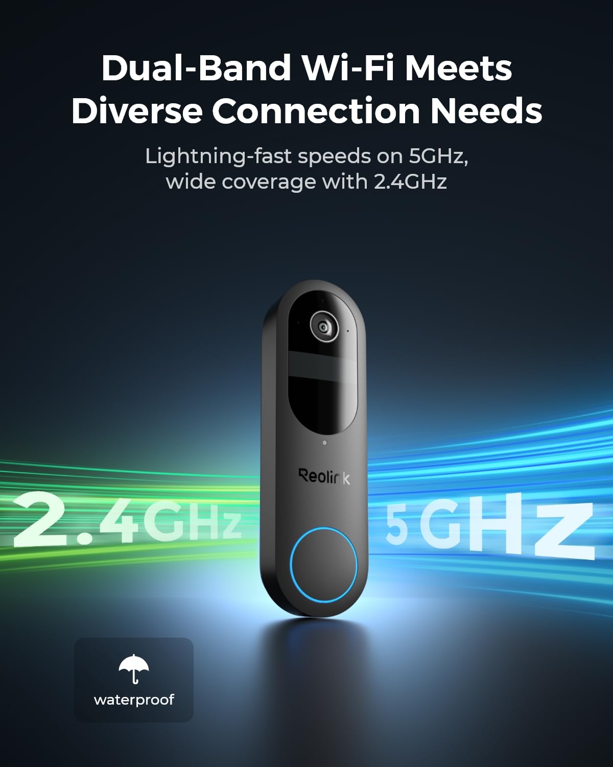 REOLINK 2K Battery Video Doorbell Camera with 150° View