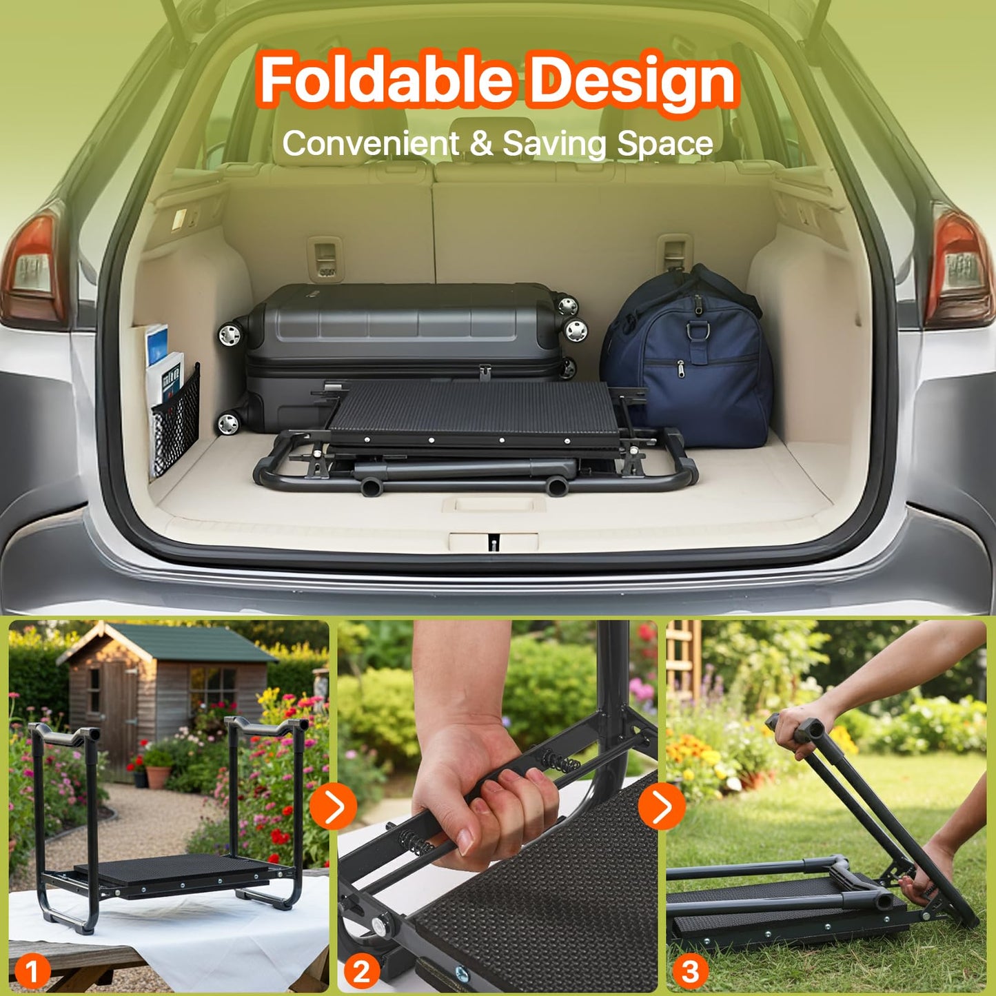 PORAISE Garden Kneeler and Seat with Tool Pouches