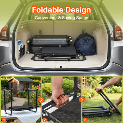 PORAISE Garden Kneeler and Seat with Tool Pouches