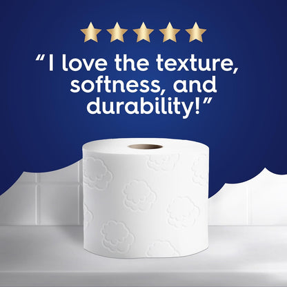 White Cloud Ultra Soft & Strong Toilet Paper, 4 packs of 6 Mega Rolls = 96 Regular Rolls