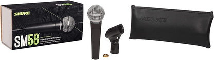 SHURE SM58-LC Dynamic Vocal Microphone - Professional XLR Mic
