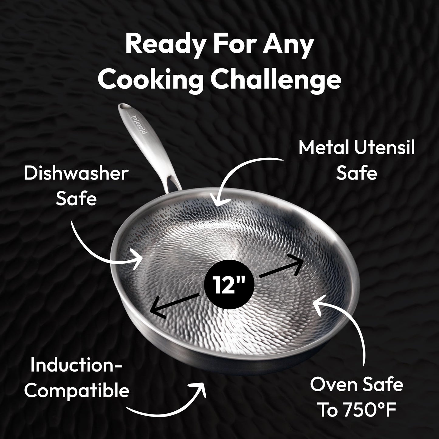 PLATEFUL Titanium Pan 12" - Non-Stick Oven Safe Cookware