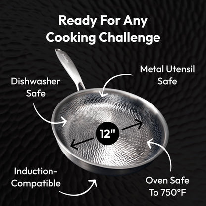 PLATEFUL Titanium Pan 12" - Non-Stick Oven Safe Cookware