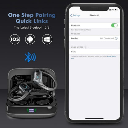 SAJAWASS Wireless Earbuds - Sports Bluetooth Headphones IPX7