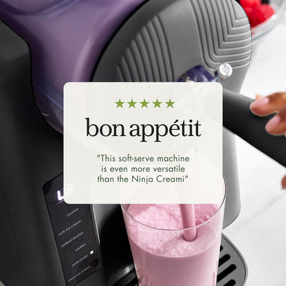 GreenPan Frost Ice Cream Maker & Slushie Machine, Soft Serve, Sorbet, Margaritas, Milkshakes, Frozen Yogurt, No Pre-Freezing, Ready in 15 Mins, 6 Modes, 7 Textures, Self-Cleaning, Family Size, Gray