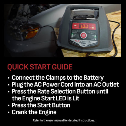 SCHUMACHER ELECTRIC 6A Car Battery Charger & 100A Engine Starter