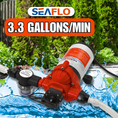 SEAFLO 33 Series Water Pump | 110V AC 3.3 GPM Self Priming
