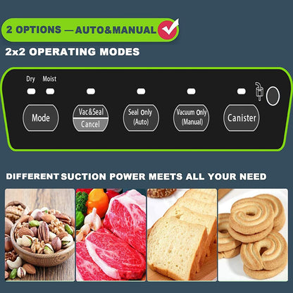 POTANE Precision Vacuum Machine - Pro Food Sealer with Cutter