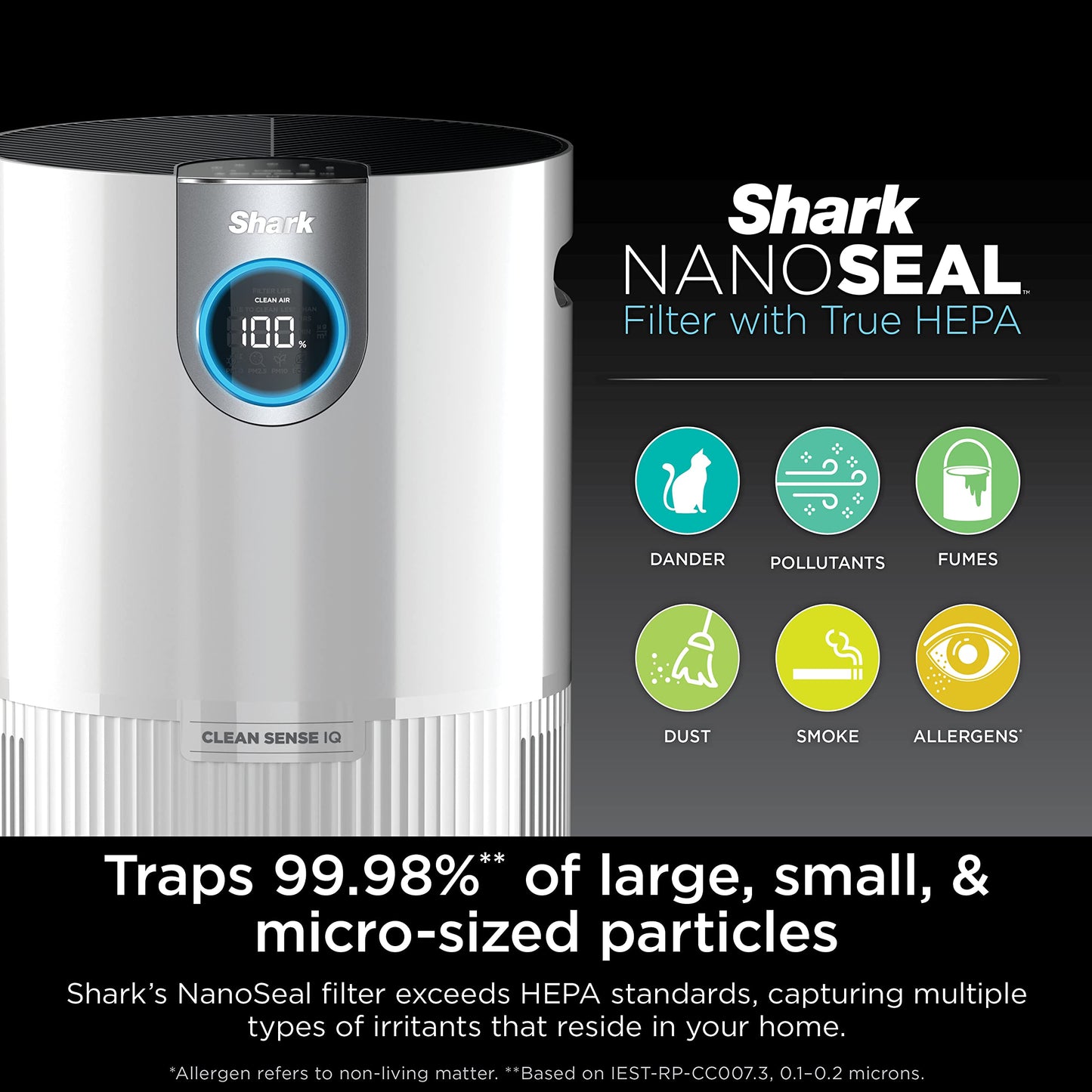 SHARK Air Purifier for Large Rooms with HEPA Filter