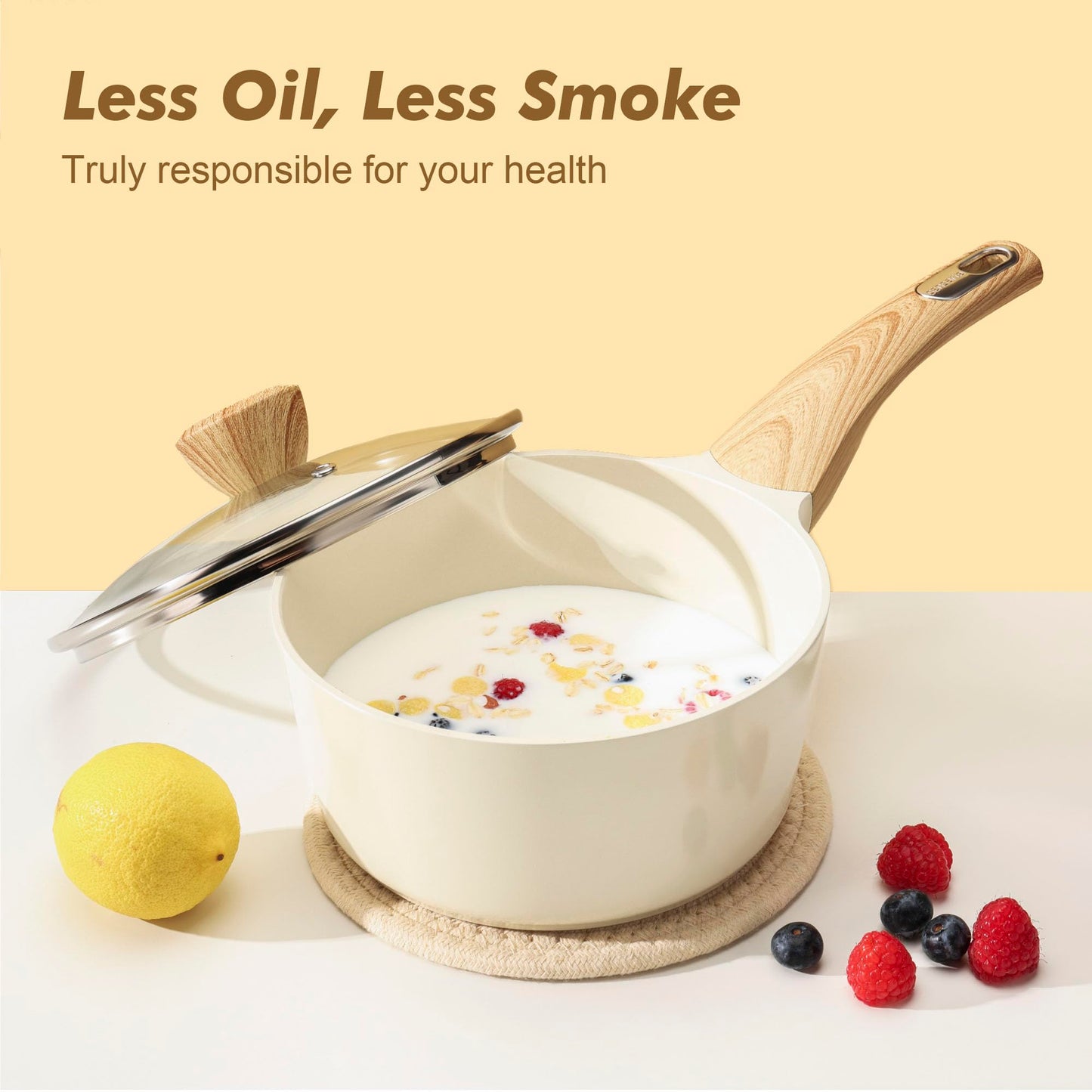SENSARTE Ceramic Non-Stick Cookware Set, 14 Pieces