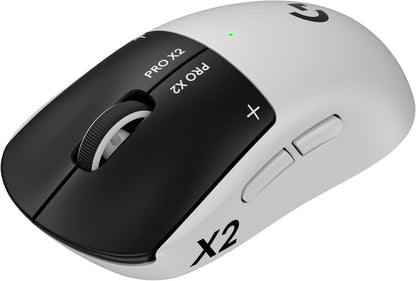 Logitech PRO X2 SUPERSTRIKE Lightspeed Wireless Gaming Mouse, Ultra-Fast Performance, Ultra Lightweight (61 g), Customizable Click Haptics, USB-C Charging, for PC/Mac/Laptop - White