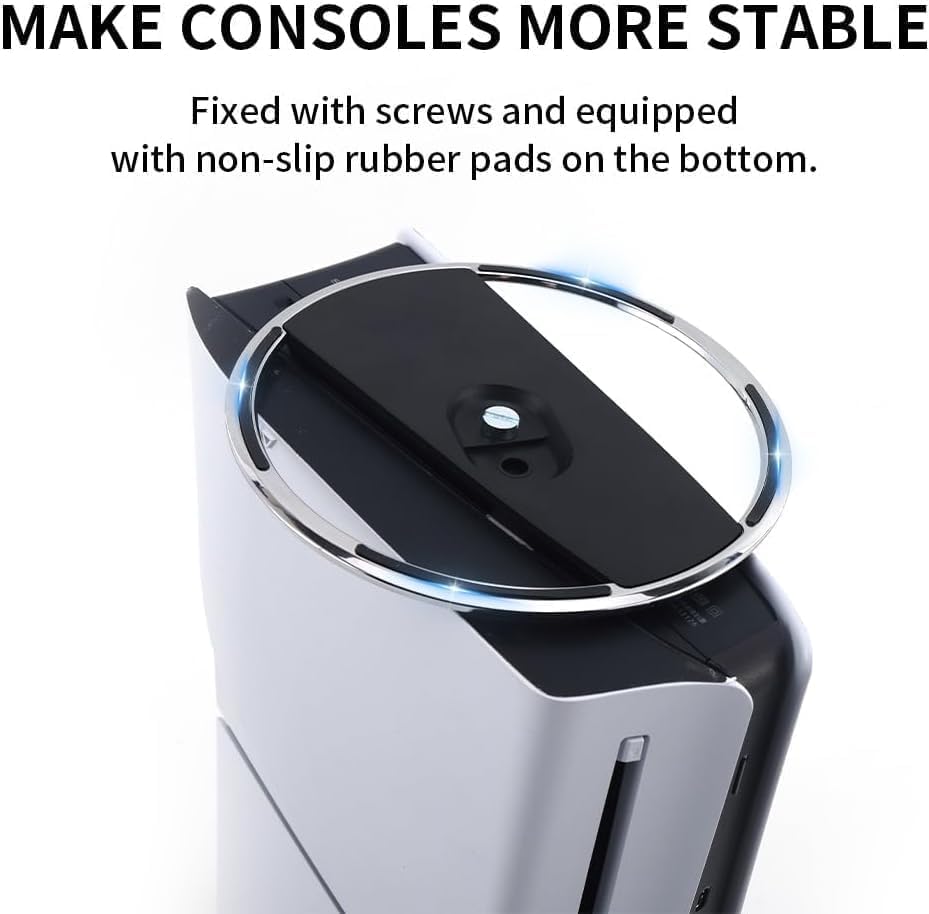 Pelidox Vertical Stand for PS 5 Consoles - PS 5 Slim Pro Base Accessories for P5 Console Disc and Digital