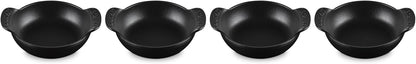 Le Creuset Enameled Cast Iron Gourmand Collection Set of 4 Mini Round Braiser,.3 qt., Matte Black