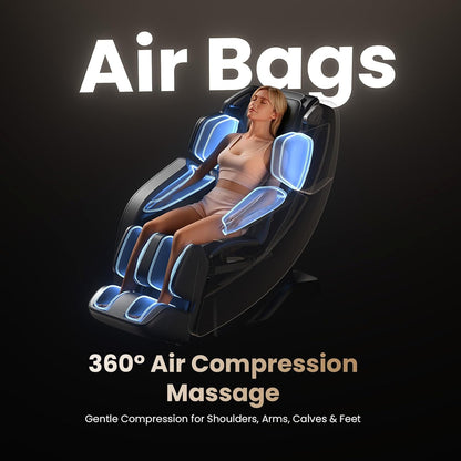 BOB AND BRAD iMaster Pro 4D Full Body Massage Chair, Co-Developed with Physical Therapists, 166° Zero Gravity SL-Track Recliner, Voice Control, Heat, Deep Tissue & Auto-Extend Calf for Tall Users