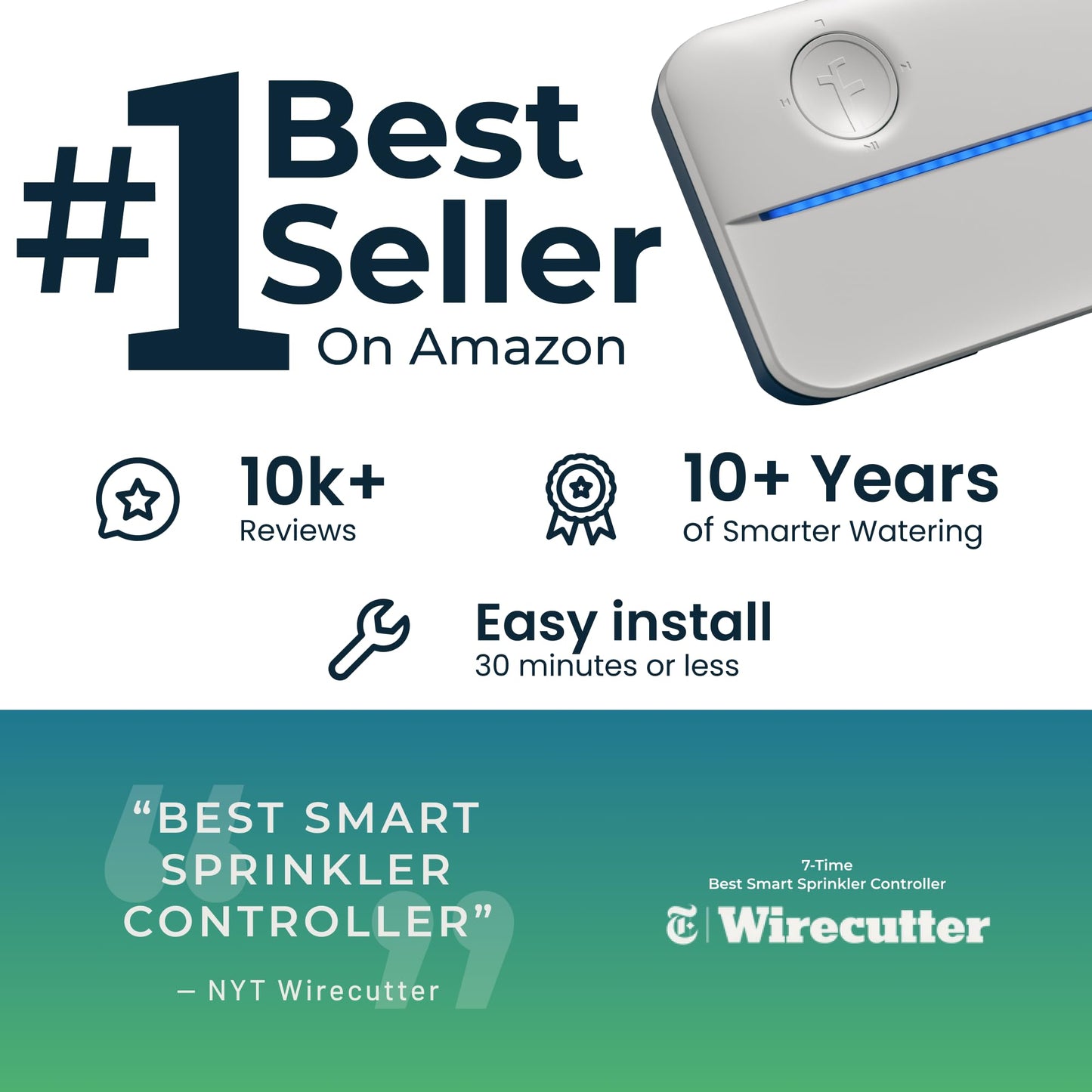 RACHIO WiFi Smart Sprinkler Controller - 8-Zone Remote Control