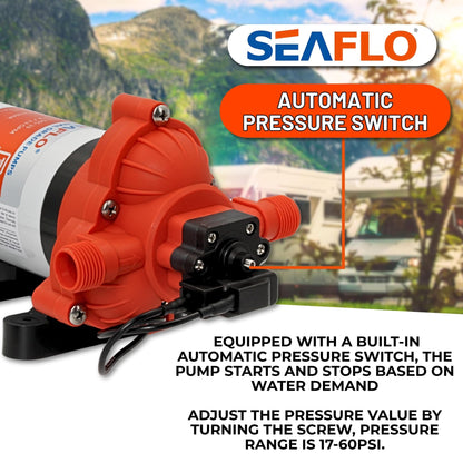 SEAFLO 33 Series Water Pump | 110V AC 3.3 GPM Self Priming
