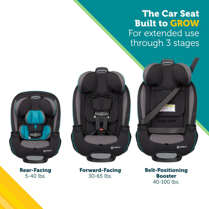 SAFETY 1ST Grow and Go Slim Convertible Car Seat, Black Phantom