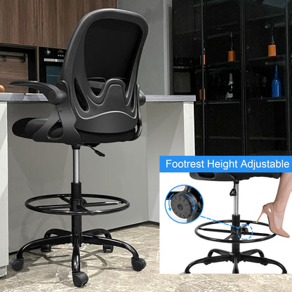 PRIMY Drafting Chair - Ergonomic Tall Office Chair with Lumbar Support