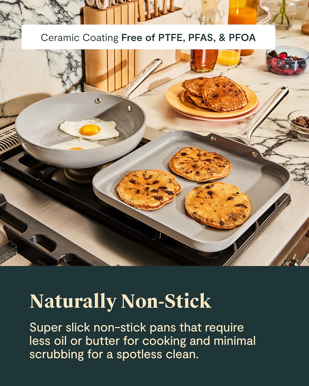 Caraway 31-Piece Ceramic Cookware Bundle - Fry Pans, Saucepans, Sauté Pan, Dutch Oven, Petite Cooker, Stir Fry, Rondeau, Stock Pot, Grill & Griddle Pans, Roasting Pan, Racks, Organizers - Marigold