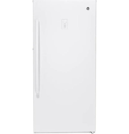 GE 14.1 Cu. ft. White Frost-free Upright Freezer FUF14DLRWW