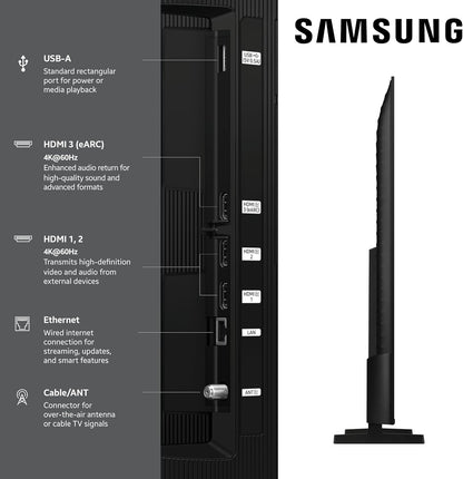 Samsung 43-Inch Class QLED Q7F Series Samsung Vision AI Smart TV (2025 Model, 43Q7F) Quantum HDR, Object Tracking Sound Lite, Q4 AI Gen1 Processor, 4K upscaling, Gaming Hub, Alexa Built-in
