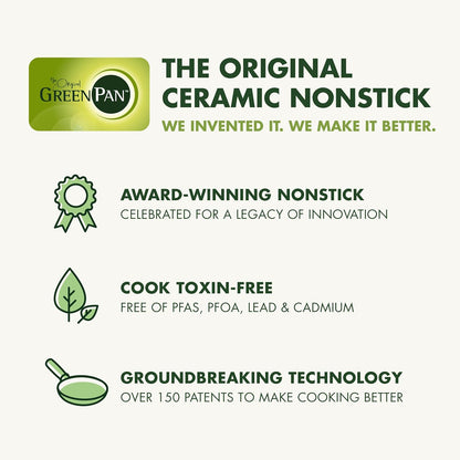 GreenPan Valencia Pro Ceramic Nonstick 11 Piece Cookware Set, Hard Anodized PFAS-Free Pots & Pans, Induction Ready, Compatible on All Cooktops, Dishwasher Safe, Oven Safe to 600F, Gray