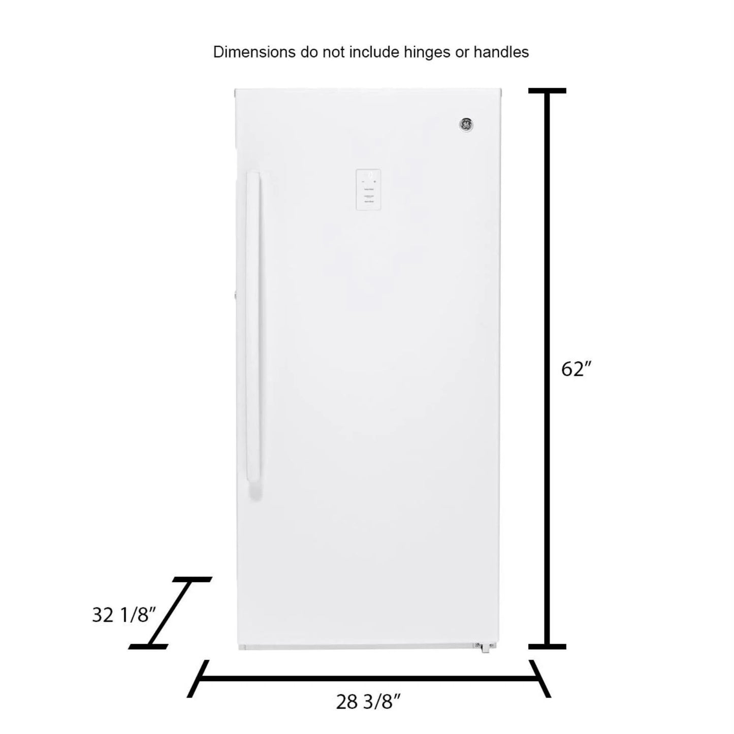 GE 14.1 Cu. ft. White Frost-free Upright Freezer FUF14DLRWW