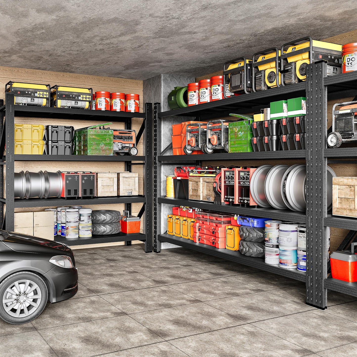 SISESOL 71.3" Heavy Duty Garage Shelving Unit - 5000lbs Capacity