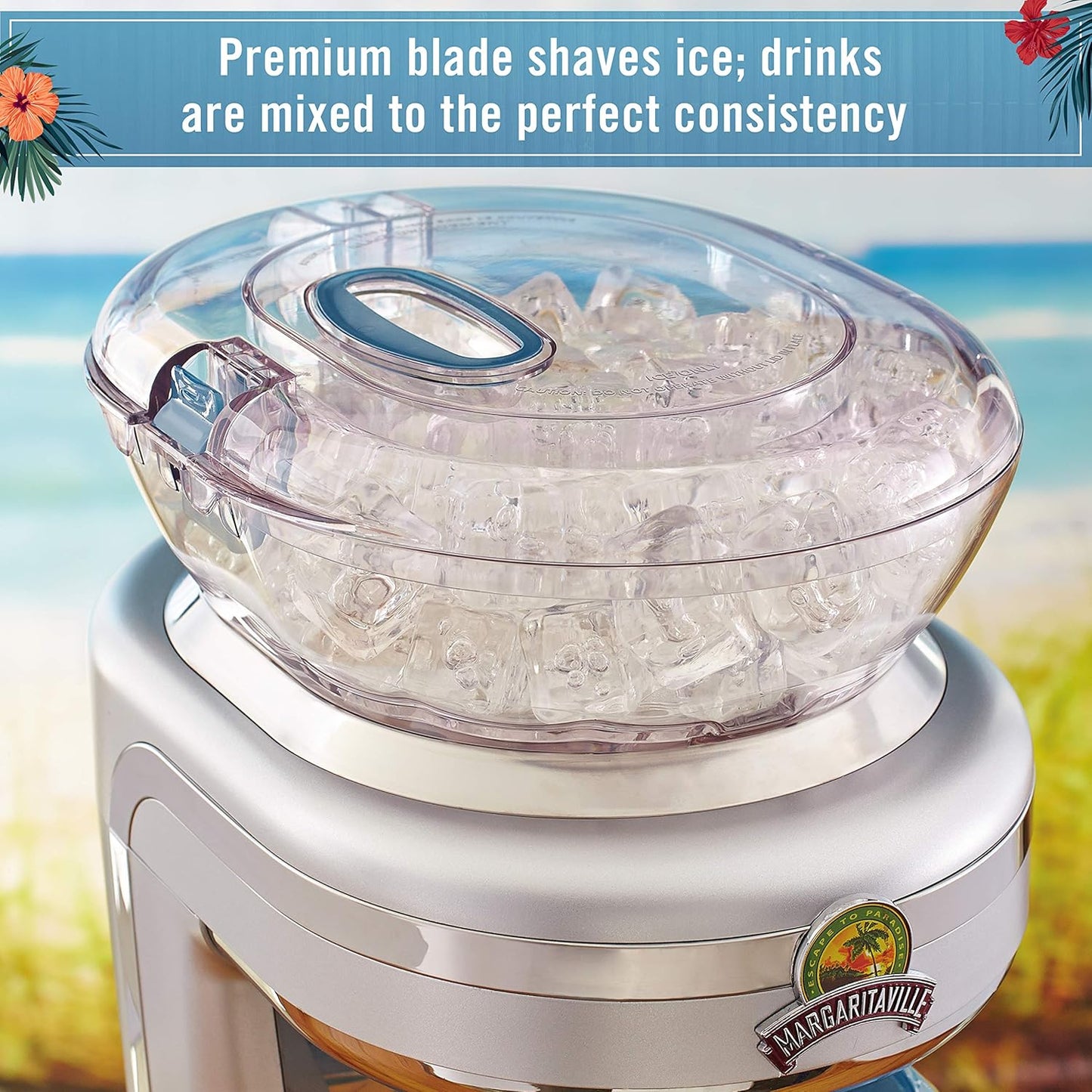 Margaritaville Key West Frozen Concoction Maker with Easy Pour Jar and XL Ice Reservoir, 4 Programmed Drink Settings, Great for Entertaining and Parties