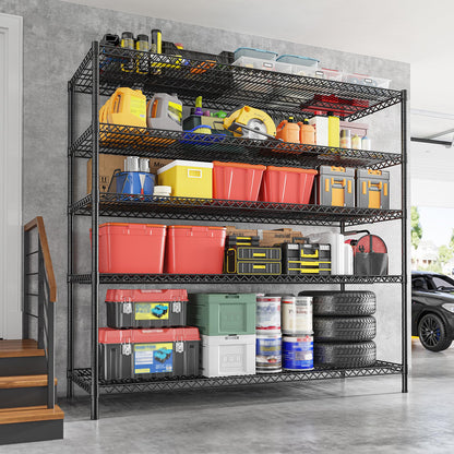 REIBII 55.5" W Heavy Duty Metal Shelving Unit - 5 Tier Storage