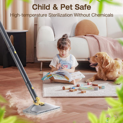 SCRUBWIZ Steam Mop with Handheld Cleaner, 10-in-1 Accessories