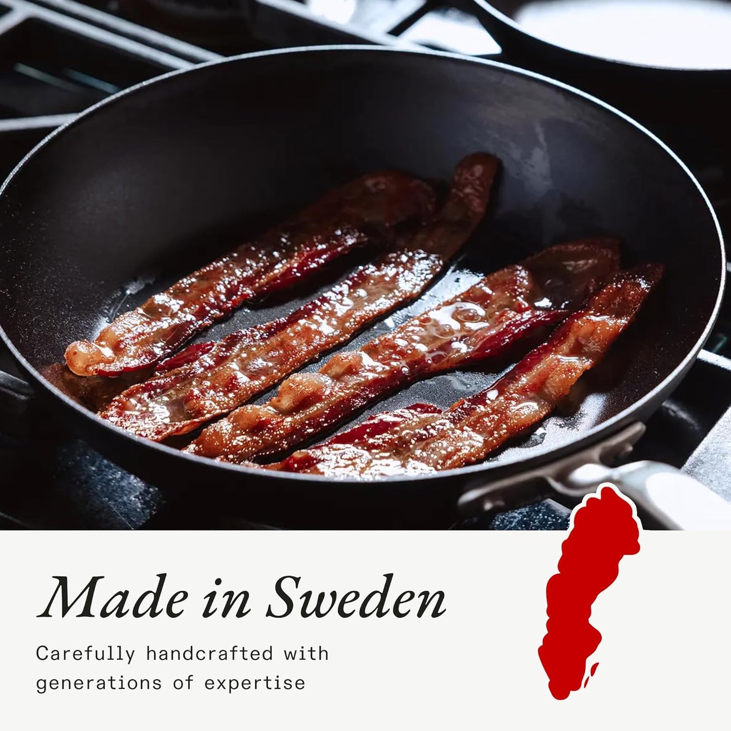 Made In Cookware | 3 Piece (Includes 8",10",12") Seasoned Blue Carbon Steel Frying Pan - (Like Cast Iron, but Better) | Professional Cookware | Crafted in Sweden | Induction Compatible