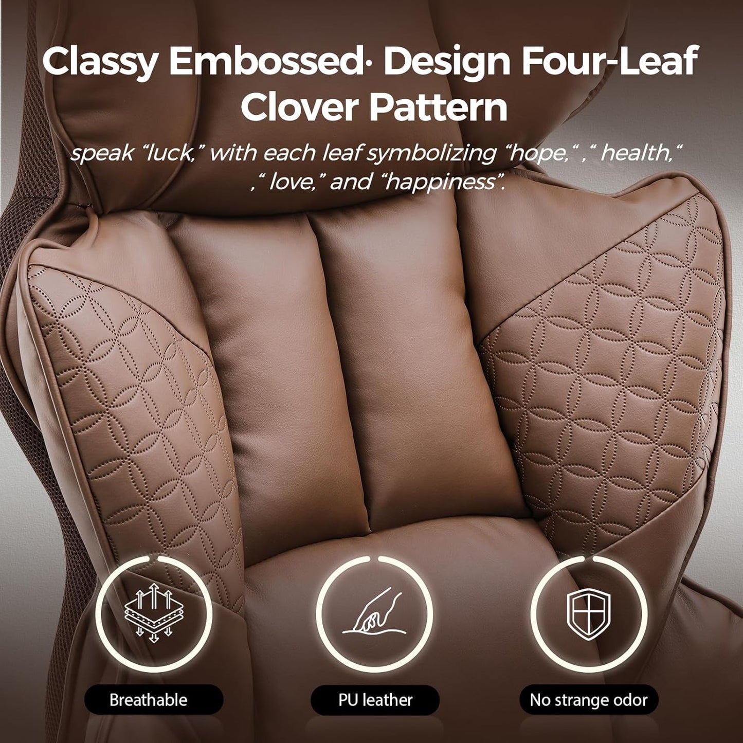 GTPLAYER Big and Tall Gaming Chair 400lbs Heavy Duty Office Chair with Foot Rest & Ergonomic Pocket Spring Lumbar Support, High Back 3D Saddle Shaped Cushion for Back Pain Relief, Brown