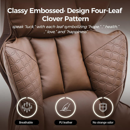GTPLAYER Big and Tall Gaming Chair 400lbs Heavy Duty Office Chair with Foot Rest & Ergonomic Pocket Spring Lumbar Support, High Back 3D Saddle Shaped Cushion for Back Pain Relief, Brown
